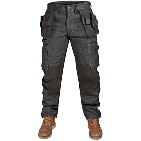 Juicy Trendz Mens Work Pants - Men's Work Utility & Safety Pants for Construction, Carpenter and All Kinds of Job, Black Cover