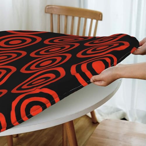 Nappe ronde motif vectoriel cible imperméable lavable fête - 7
