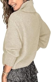 Gebreide Rollkragenpullover | Lange Mouwen Warm – Zarandi