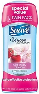 Suave Deodorant Antiperspirant & Deodorant Stick 24-hour Odor and Wetness Protection Wild Cherry Blossom Deodorant for Wom...