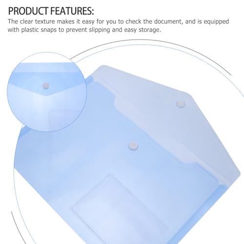 Porte-documents transparent bleu A4 pour organiser vos cours