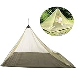 HOODANCOS Mosquitera Triangular para Camping Ligera y Portátil Fina para Exteriores y Jardín Refugio para Pesca y Senderismo Color Verde Militar