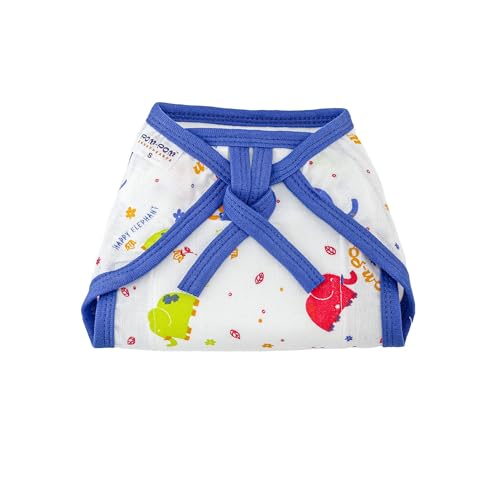 Image of Tie up Nappy For Babies, Reusable, Washable Soft Muslin Cotton Nappy /Langot for New Born Baby | Gentle on Baby Skin | Helps in Potty Training | 0-1 months | Pack of 10 | Printed