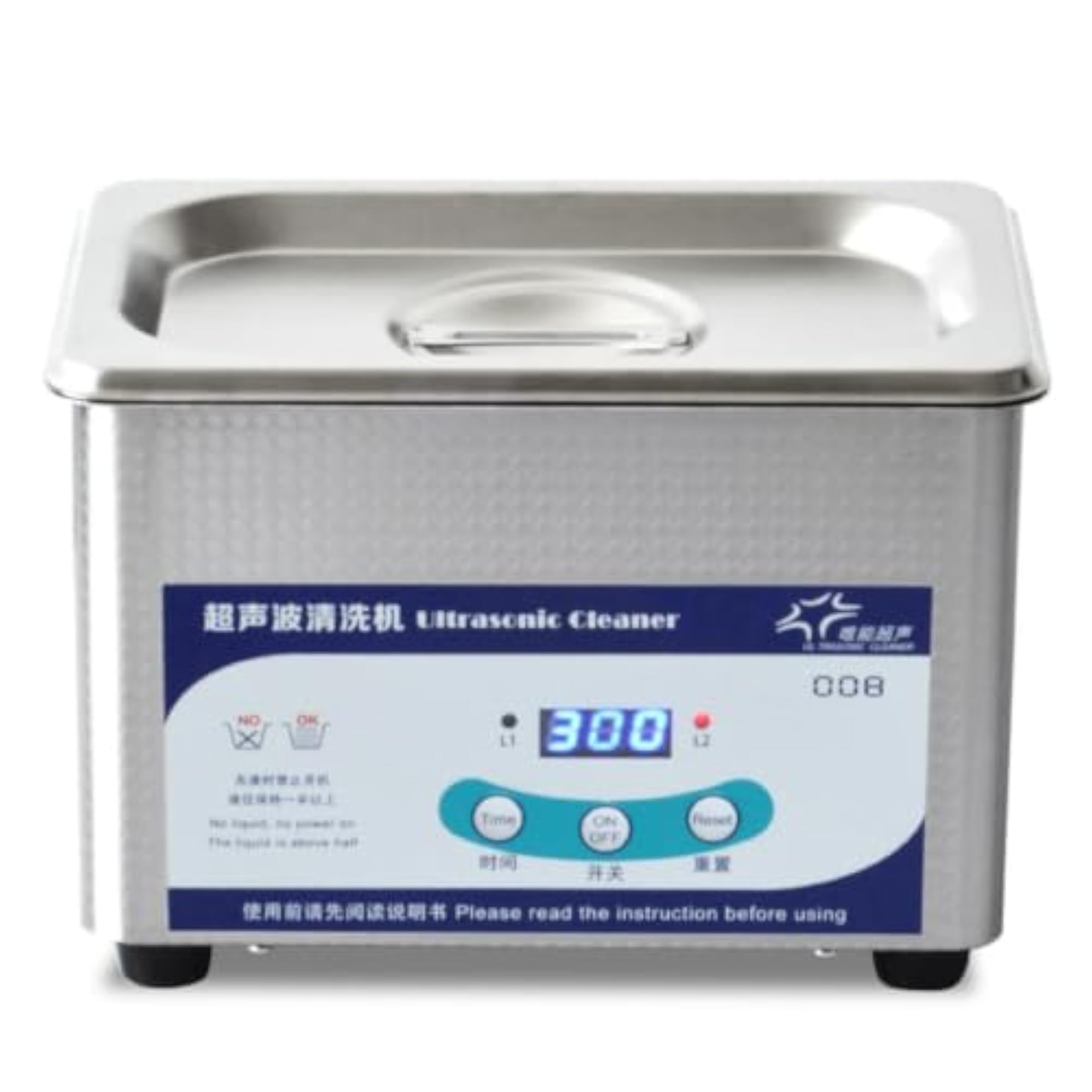 Digital Ultrasonic Cleaner with Basket for Eyeglasses and Jewelry