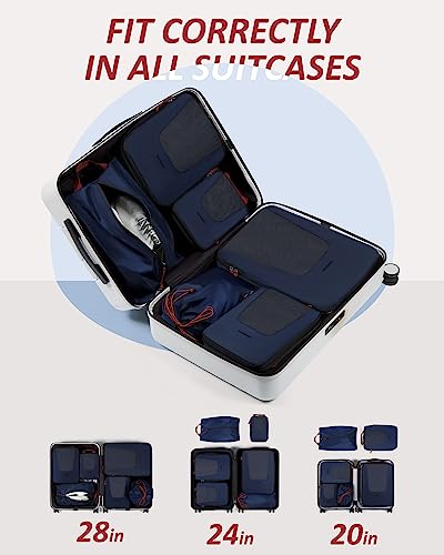 Image of BAGSMART Compression Packing Cubes for Travel, 6 /5 /4set Lightweight Packing Organizers, Summer Travel Essentials Suitcase Organizer Bags Set