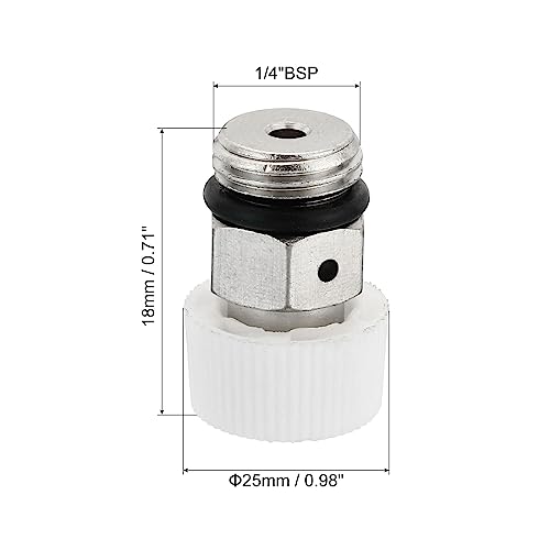 PATIKIL 1/4" BSP Male Thread Manual Radiator Air Vent Valves - Image 2