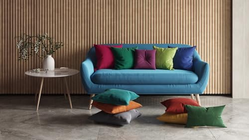 Coussin en velours ocre mat haut de gamme 50x50 McAlister Textiles