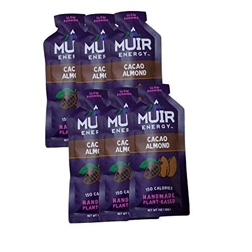 Muir Energy SB Cacao Almond Energy Bars - Plant-Based, Gluten-Free, Non-GMO, with Natural Caffeine Boost, Vegan Friendly, Whole Food Ingredients, Ideal for Cycling, Trail Running & Outdoor Adv