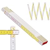 🌳 BOIS VERNI – ROBUSTE & FIABLE – Mètre pliant en bois de haute qualité avec vernis protecteur. Résistant à l'humidité, à l'abrasion et aux contraintes mécaniques sur les chantiers et en atelier.