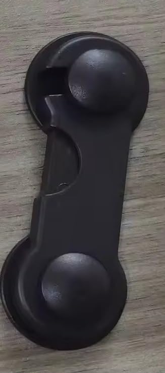 SecureHome: 6-Pack Solid Color Child Safety Locks for Wardrobe Doors - Protect Little Hands and Ensure Home Safety (black)