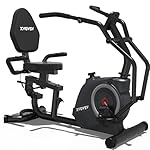 Recumbent Exercise Bike, Recumbent Stationary Bike for Home, Recumbent Bike with 400LB Weight Capacity Whisper-Quiet 16 Levels Magnetic Resistance Heart Rate and Multi-Function LCD Comfortable Seat