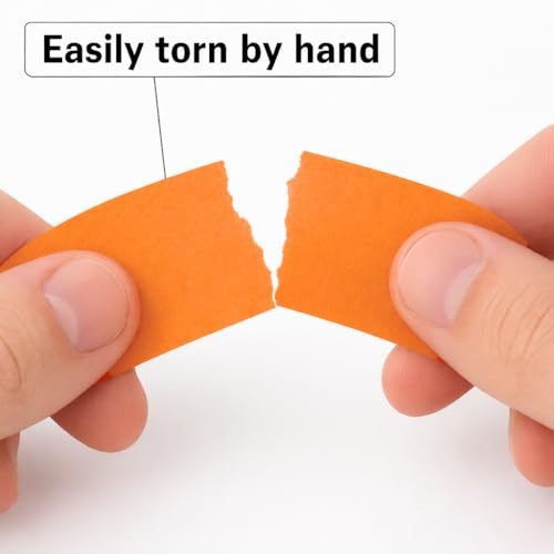 Image of 2 Pack Orange Painters Tape - Masking Tape 1 Inch Wide - Multi-Surface, Smart Adhesion, Indoor & Outdoor - 180FT Total - Paint Tape for DIY, Labeling, Art, Car, General Purpose (#3910)