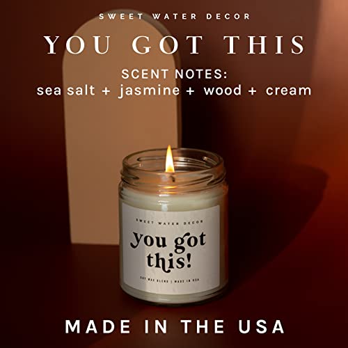 Sweet Water Decor, You Got This Candle | Spa Day Scented Soy Wax Candle For Home | 9Oz Jar Candle With Gold Lid, 40 Hour Burn Time, Made In The Usa #TOP5