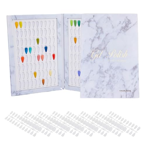 SUPERFINDINGS Livre D'Affichage des Couleurs de Vernis à Ongles avec 240PCS Ongles Gel Polish Display Board Nail Color Chart Display Book Nail Polish Sample...