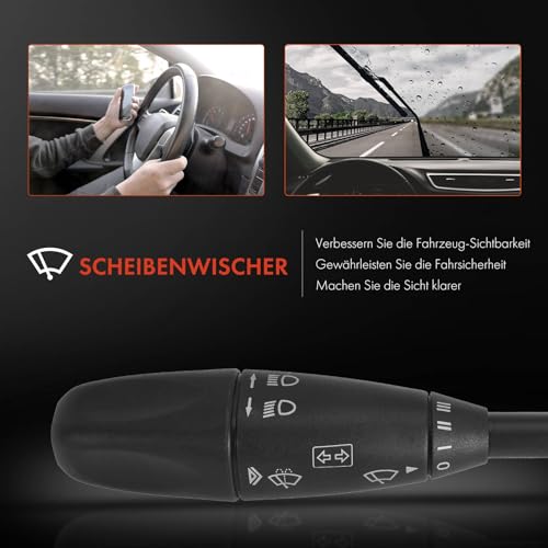Frankberg Kombischalter Lenkstockschalter 5-Polig Kompatibel mit C-Klasse W203 C180-C350 1.8L-3.5L 2000-2007 C-Klasse Coupe CL203 C160-C350 1.8L-3.5L 2001-2008 Replace# A0005452310