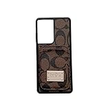Designer Case for Samsung Galaxy Note20 Ultra Cute Aesthetic Classic Pattern Retro Leather Cover Soft Slim Phone Cover for Samsung Galaxy Note20 Ultra 5G (6.9 inch)- Brown