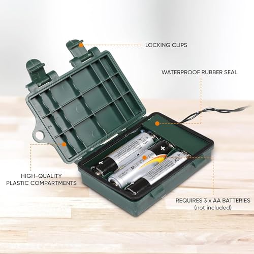 SHATCHI 200 Multicolour LEDs Battery Operated Fairy Lights Waterproof Indoor/Outdoor 8 Changing Modes Timer Christmas Wedding Party Birthday Decorations - Image 2