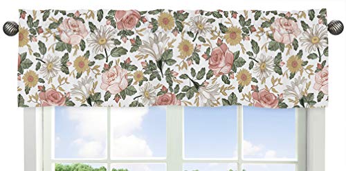 Sweet Jojo Designs Vintage Floral Boho Window Treatment Valance -
