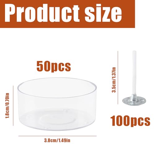 Miniatura 2 de Omiga 50 Piezas Kit Velas Trros Para Velas Con 100 Kit Hacer Velas Mechas Juego De Velas Diy Para Decoración De Bodas Decoración De Mesa Cumpleaños Sala De Estar Forma De Corazón