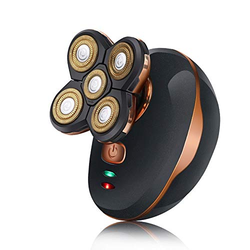BTTNW PC Tondeuse à Cheveux Machine de Rasage Rechargeable par USB à Cinq têtes Chauve et électrique Tondeuse à Cheveux pour Les Hommes (Couleur : Noir, Taille : 6 * 9 * 8cm)