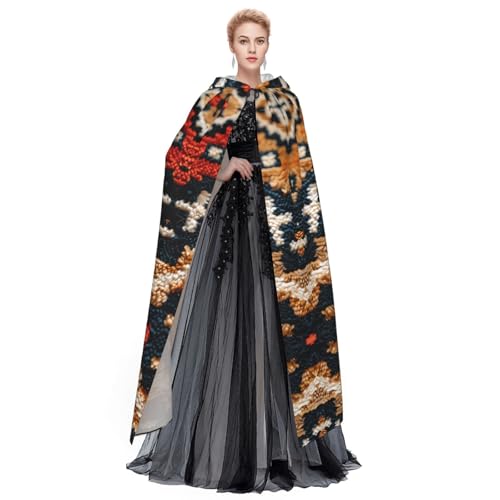 Cape à capuche imprimée avec texture moquette pour vos soirées fraîches - 3
