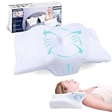 💝【 Weicher und hautfreundlicher Kissenbezug】Unser ergonomisches nackenstützkissen aus Memory-Schaum schützt die Gesundheit Ihres Gesichts. Die Kissenbezüge bestehen aus natürlicher Tencel, wenig Allergenität, ungiftig und frei von Chemikalien. Sie sind weich, warm, leicht, atmungsaktiv und geschmeidig, reduzieren Schweiß und Öl auf Ihrem Gesicht und ermöglichen Ihnen einen trockenen und angenehmen Schlaf.