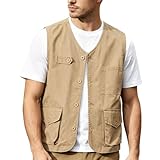 DASONLUE Anglerweste Herren Ohne ÄRmel Durchdachte Taschenaufteilung Funktionales Design StrapazierfäHig Perfekt FüR AngelausflüGe Naturtouren Und Freizeitliche Unternehmungen Im Freien