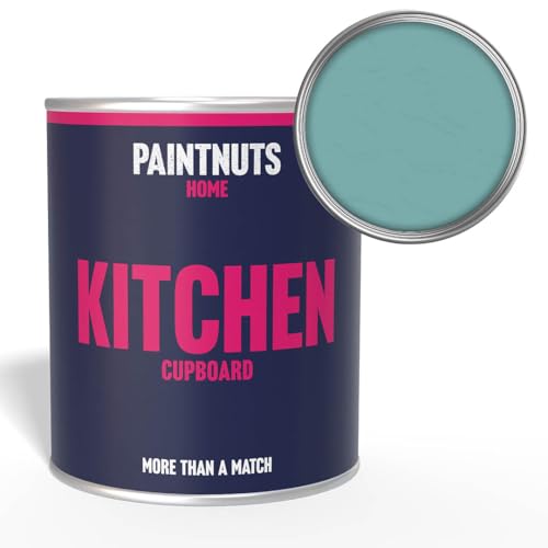 Paintnuts Kitchen Cupboard Paint - RAL-6034 - PASTEL TURQUOISE Satin 250ml Tin