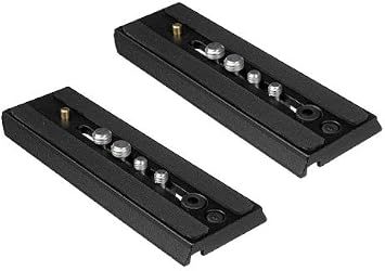 Ivation Replacement Quick Release Plate for The Manfrotto 504X, 608, 612 Nitrotech Fluid Head, MVH502AH, 504HD, MVK502AM, MVH502A,546BK-1, 504HD,546BK, 504HD,535K, 504HD,536K Set of 2 - Black
