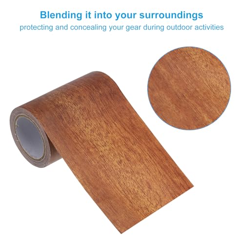 Image of PATIKIL Wood Grain Repair Tape 3 inch x15ft,2 Pcs Self Adhesive Realistic Textured Repair Tape Patch for Floor Door Table Cabinets Desk,Mahogany