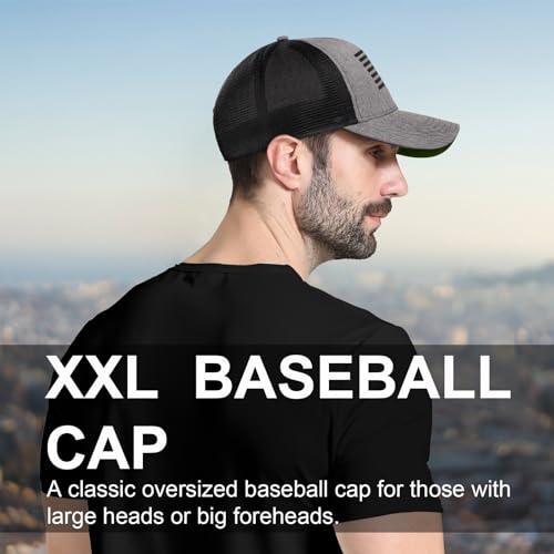 Image of Oversize XXL American Flag Trucker Hat | Big Heads, Adjustable Mesh Snapback, Baseball Cap, 3D Embossed Flag