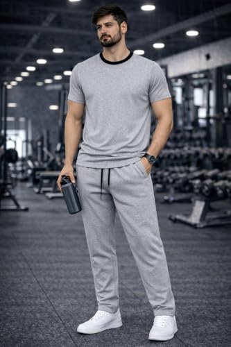 Image of Mack Jonney Men's Polyester Lycra Tracksuit | Lightweight Sports & Gym Wear | Comfortable Running & Training Track Suit for Men-MJ-184