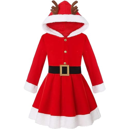 Disfraz niña vestido navideño rojo 5-6 años miniatura 1