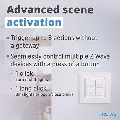 Shelly Wave i4 US LR | Z-Wave Long Range 4 Digital Input Control for Advanced Control | Home Automation | High Compatibility | Easy Installation | Shelly Smart Control iOS Android App | Multi-Click