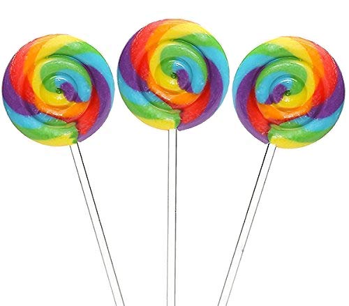 Swipple Pops Petite Swirl Ripple Lollipops - 60-Piece Tub (Rainbow)