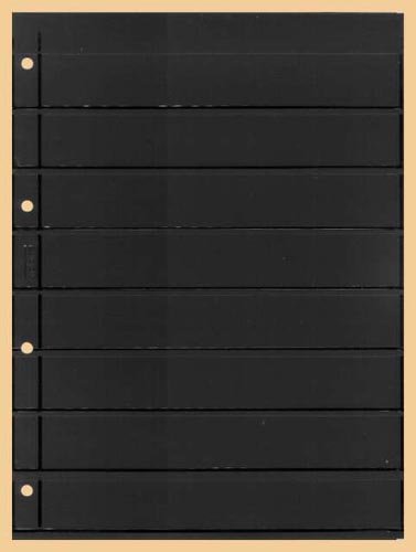 KOBRA Einsteckblatt noir E28 x10 pour ranger et trier les timbres