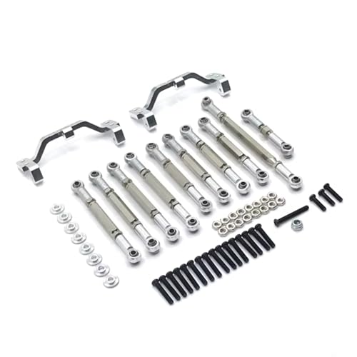 Rc Special Connecting Rod for MangNiu D90 D91 D96 for MN98 99S V1 1/12 Metal Pull Rod for Seat Remote Control Car Tracked Vehicles Parts and Accessories Replacement Use(Silver)