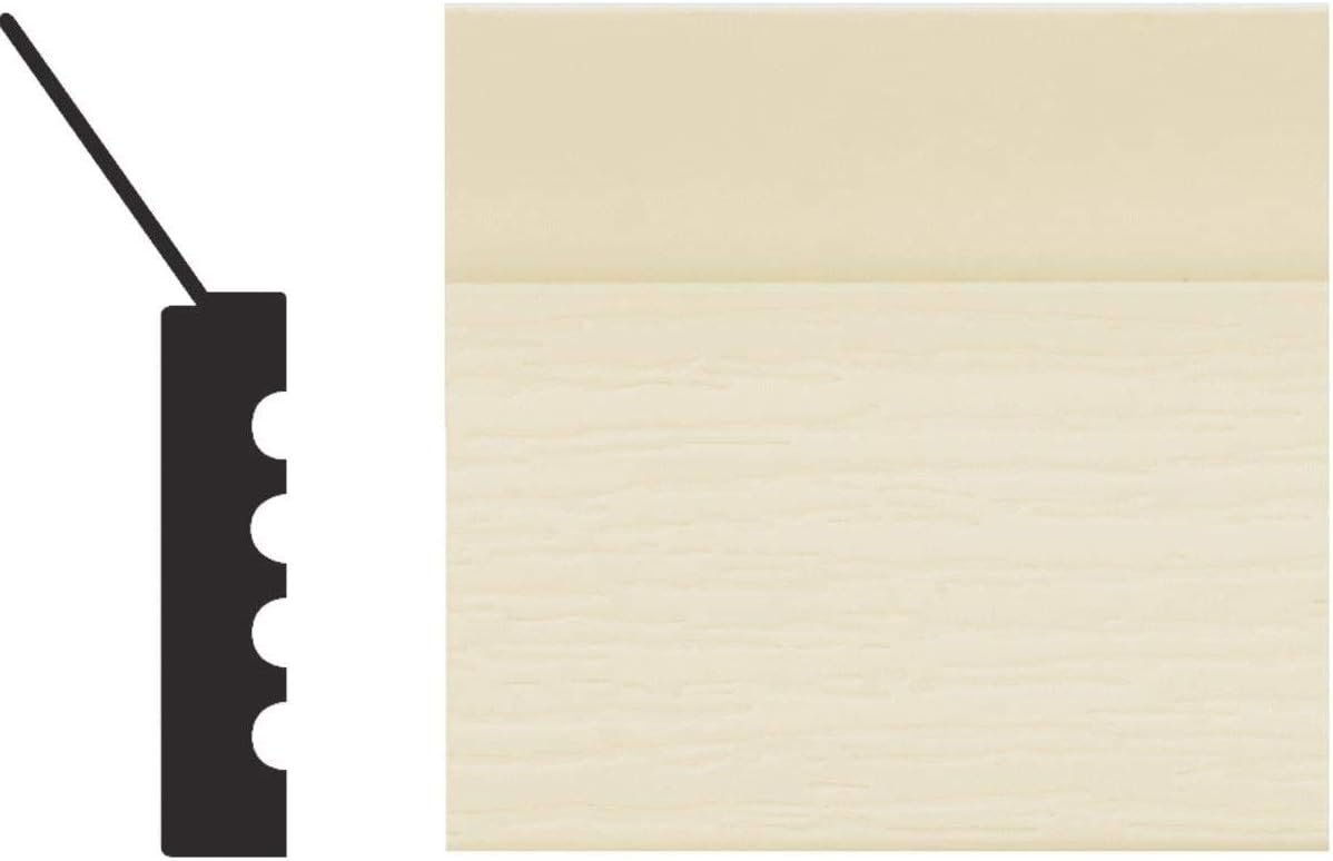 Royal Mouldings 2149 7/16 in. x 2 in. x 84 in. PVC Almond Garage Door Stop Moulding