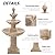 TITIMO 48" High Italian Feature Freestanding Water Fountain Outdoor and Indoor,3-Tier Roman Pillar Waterfalls Fountains for Garden,Patio,Yard,Deck,Backyard,Porch