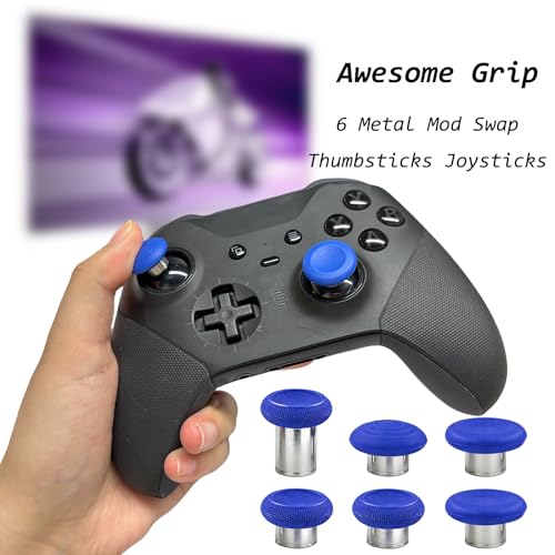 Image of 6 in 1 Metal Magnetic Thumbsticks for Xbox Elite Series 2 Controller,Blue