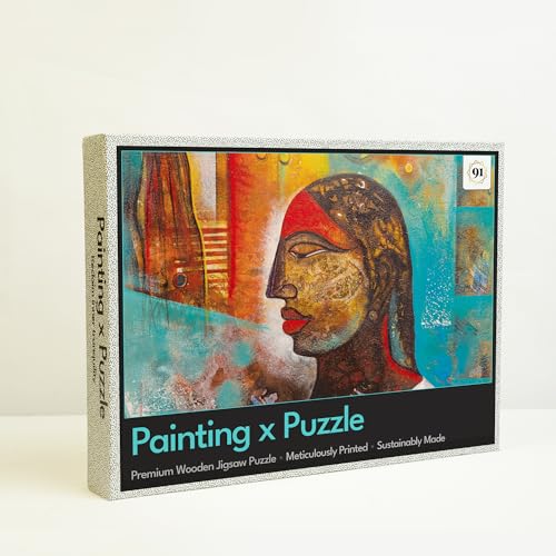 Image of 91 Knots | The Sindoor(सिंदूर) Lady, 1000 Pieces Premium Wooden Jigsaw Puzzle for Adults and Kids 12+ Years | Painting Puzzle with Unique Cuts for Gifting for Adults | Games for Focus and Memory