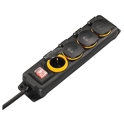 Hama 00137284 Exterior 4AC Outlet(s) 2m Negro Base múltiple - Bases múltiples (Exterior, 2 m, 4 Salidas AC, IP44, Negro, Sintético)