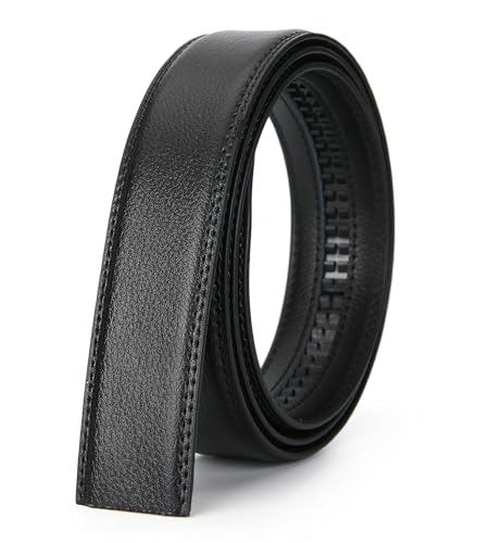 Men's Ratchet Belt Strap Only 35mm 1 3/8",Fit 40mm buckle,replacement Belt without Buckle2