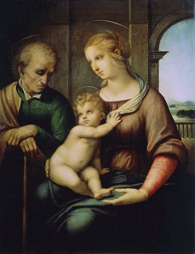Póster de la Sacra Famiglia decorativo para paredes de salones elegantes y despachos