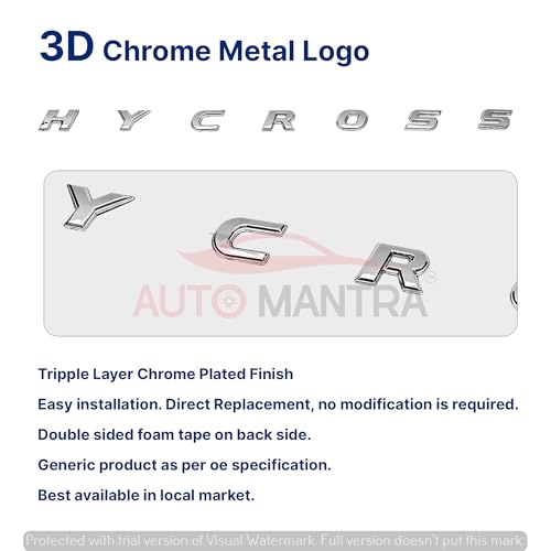Image of Hycross Self Adhesive | Metal Sticker Logo Badge 3D Emblem Car Sticker