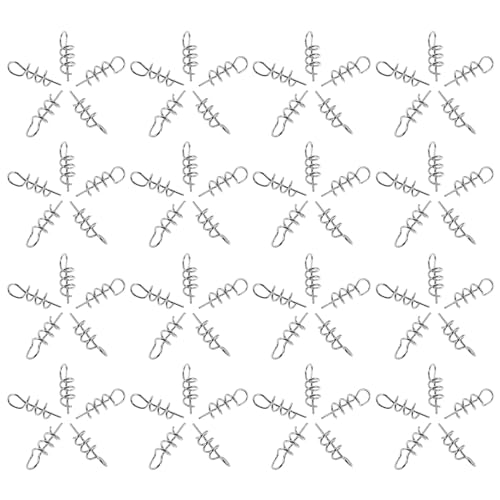 Yardwe Pasador de Aparejo de Acero Inoxidable 0,6x15 Mm, Cierre Giratorio de Resorte para Señuelo Blando, 200 Piezas, Accesorio de Pesca para Manivela y Gusano, Resistente para Pesca