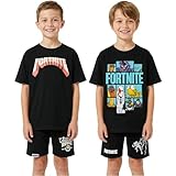 Pack de 2 Ensemble Pratique – Ce pack de 2 pyjama garçon set comprend deux t shirt manches courtes au figurine Fortnite design et deux short de nuit assorti avec ceinture elastique. Idéal comme pyjama court, tenue d’intérieur ou vetement enfant garcon pour l’été