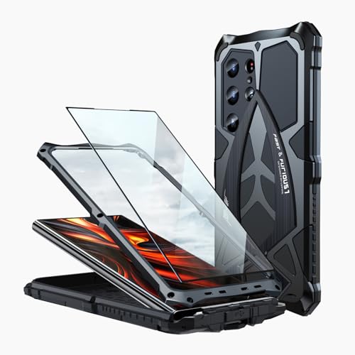 Coque Galaxy S25 Ultra antichoc pour activités extérieures protection intégrale métal noire