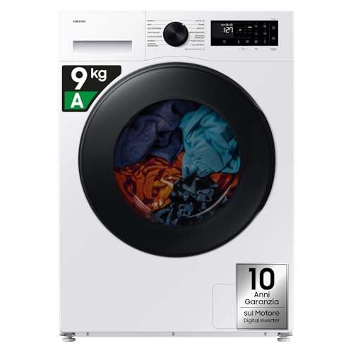 Samsung Lavasciuga Crystal WiFi WD90DG5B15BEET, 9+6 kg, Wifi, AI Ecobubble, Vapore Igienizzante, AI Energy Mode, Carica Frontale, 60L x 85H x 60P cm