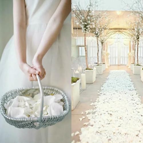 Pétalos de rosa de seda artificiales que no manchan ni se marchitan en bodas 4